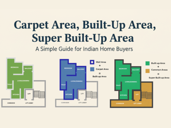 Carpet Area, Built-Up Area, Super Built-Up Area: A Simple Guide for Indian Home Buyers