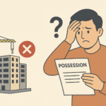 Construction halted, possession notice received.