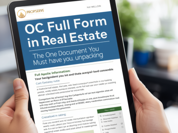 OC Full Form in Real Estate: The One Document You Must Have Before Unpacking