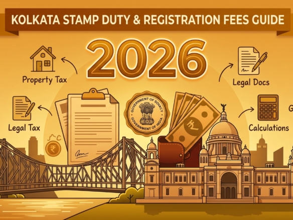 Kolkata Stamp Duty & Registration Fees Guide 2026 covering property tax, legal docs, taxes, and government fees
